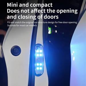 2 Pezzi Luci LED per Portiera Auto RGB, Luci di Avvertimento Wireless USB, Proiettore Sottoporta Magnetico, Lampada Ambientale Automatica - Product Image 5