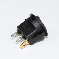 Interrupteur à bascule 12V 20A pour voiture, 3 broches, lumière bleue, ON-ON SPDT KCD1, mini interrupteur à bascule circulaire pour voiture et camion
