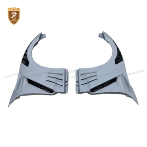 Facelift Top <span class=keywords><strong>Secret</strong></span> Style demi-Kit de carrosserie en Fiber de carbone pour Nissan GTR R35 pare-chocs avant aileron arrière garde-boue jupe latérale Engien couverture - Product Image 6