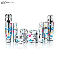 Ensemble d'emballages en verre géométrique hexagonal pour soins de la peau, 30g, 50g, 30ml, 40ml, 110ml, design ergonomique pour les marques de soins de la peau haut de gamme