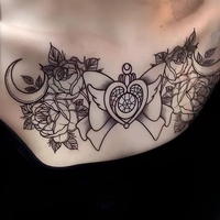 Pegatinas de tatuajes temporales no reflectantes inspiradas en jugos de hierbas, ecológicas, de papel, para antebrazo/brazo completo de hombre, venta al por mayor transfronteriza