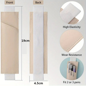 Factory direct sales of in-stock leather elastic band pen cases, PU pen clip straps, <b>A5</b> notebook/meeting <b>notepads</b>. - Product Image 4