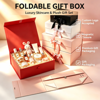 Caja de Regalo Magnética Rígida de Cartón Marfil con Logotipo Personalizado en Relieve y Brillo para Empaque de Ropa, Zapatos y Velas, Impresión a Cuatro Colores