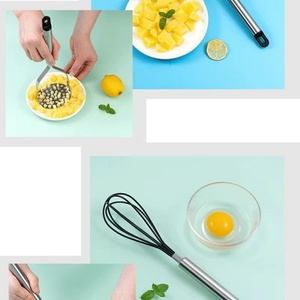 Ensemble de 8 ustensiles de cuisine en nylon avec manche en acier inoxydable, ustensiles de cuisine antiadhésifs avec support - Product Image 4