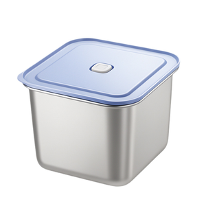Contenitore per Alimenti in Acciaio Inox con Sistema di Conservazione a Micro-pressione e Vuoto, Adatto per Uso Alimentare, Microonde e Frigorifero - Product Image 1