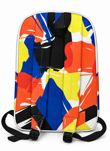 Mochila de poliéster con estampado personalizado, tamaño mediano, cierre de cremallera, para uso diario, con asa de hombro, MOQ bajo, para deporte, escuela y vida diaria - Product Image 5