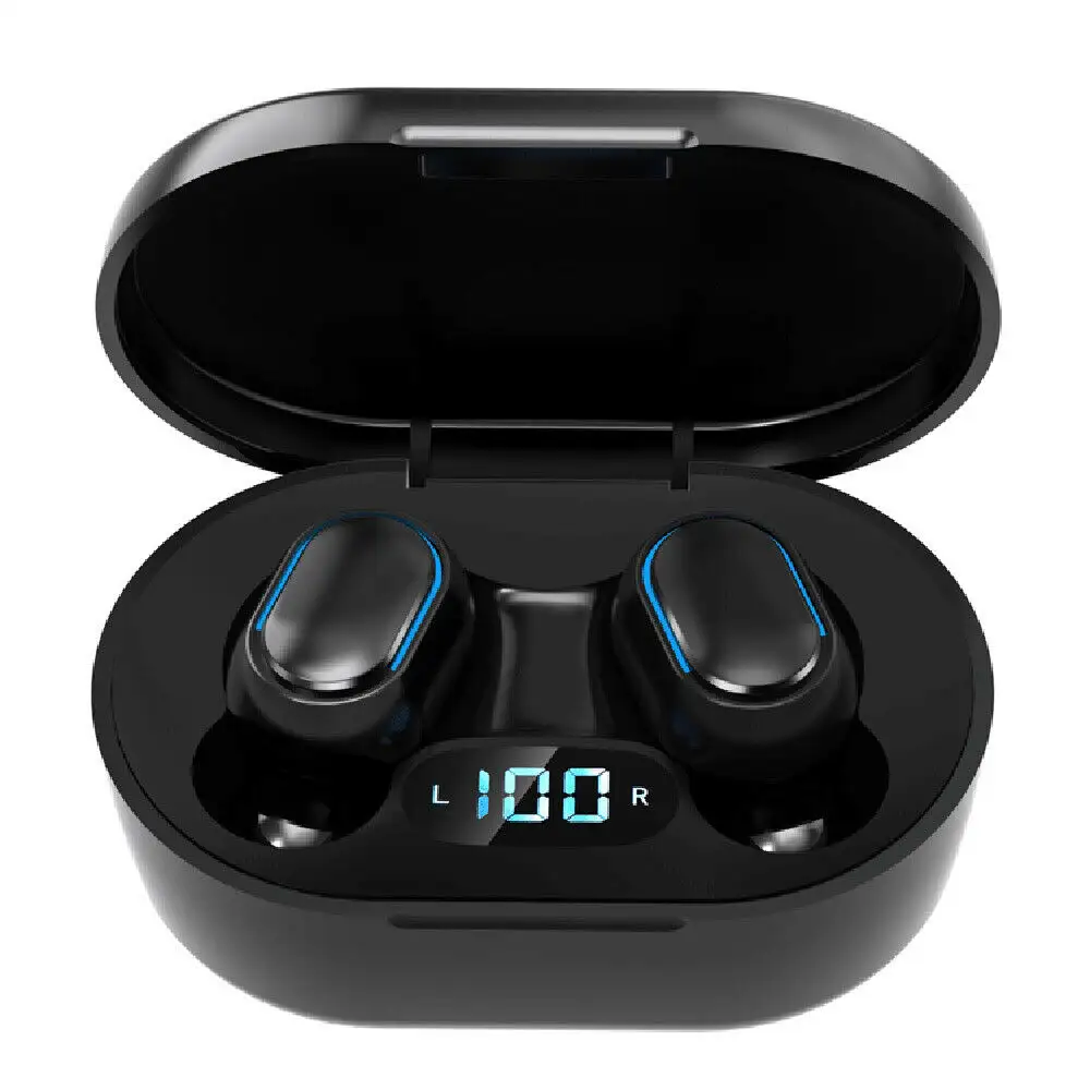 Hoge Versie Tws V5.2 Mini In-Ear Oordopjes Waterdichte Stereo Hoofdtelefoon Led Display True Draadloze Headset E 7S Verpakking