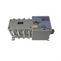 Commutateur de transfert automatique double alimentation CNFLY FL40-100/4 Type 4P 160A Monophasé 2 entrées 1 sortie ATS Certifié CE IEC 20kA de pouvoir de coupure