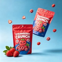 Sachets refermables de qualité alimentaire prêts à être expédiés pour bonbons Lemon Crunch, avec logo personnalisé imprimé, emballage pour snacks