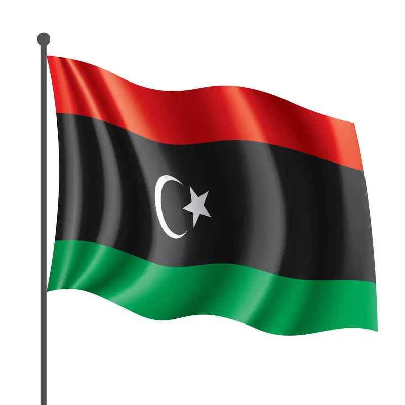 أعلام رسمية رسمية بطباعة عالية الجودة 3x5 قدم 90x150سم علم ليبيا الوطني طائر ليبيا بوليستر 100%