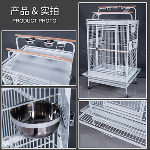 Vente de gros Cage pour perroquet à oiseaux en fer forgé extra large avec toit ouvert/fermé - Product Image 3