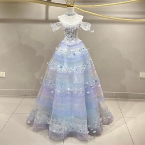 Robe de soirée Jancember JFH115, charmante, brillante, style Sweet 16, lourdement perlée, superposée, couleur pastel. - Product Image 1
