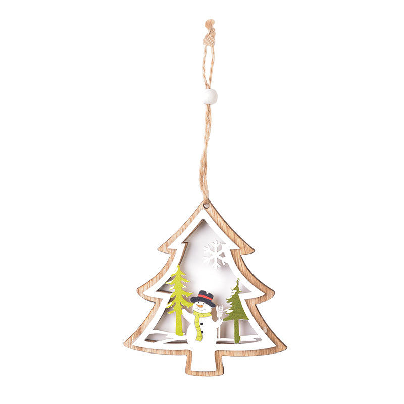 Style bonhomme de neige en forme d'arbre [9.8*9cm]
