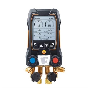Original Testo 557s Smart Vacuum Kit - Digital Manifold with Wireless and <b>Clamp</b> Temperature Probes - Product Image 1