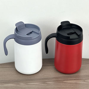 Taza de Café con Logotipo Personalizado al por Mayor 2026, Taza de Café con Tapa, Vaso Aislado de Acero Inoxidable, Tazas para el Hogar con Asa - Product Image 2