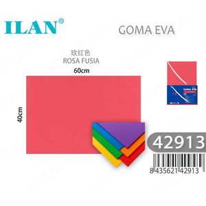 Foglio di Schiuma EVA ILAN 60x40cm Rosa Fusia Materiale per Artigianato - Product Image 3