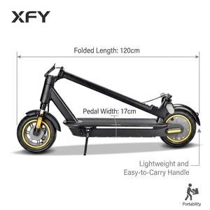 Trottinette électrique pliable XFY à <span class=keywords><strong>prix</strong></span> d'usine, suspension avant, charge 120 kg, pneu 10 pouces, pour la ville - Product Image 1