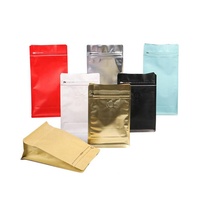 250g 500g 1kg Pochette à café en aluminium à fond plat Emballage en mylar Sac à café debout avec valve et fermeture éclair