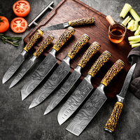 <strong>Best</strong> <strong>Luxurious</strong> Cooking <strong>Knife</strong> <strong>Set</strong> with ABS Handle Stainless Steel Chef Butcher Boning Santoku Slicing <strong>Knives</strong>