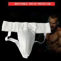 Protège-entrejambe respirant en tissu tricoté pour homme, blanc, pour le karaté et les arts martiaux
