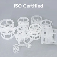 Jinfeng Weiß Direkt ab Werk 16mm-76mm Kunststoff Pall-Ring PP PVDF PTFE Turmfüllung Kostenlose Probe Hoher Durchfluss Geringer Druckabfall