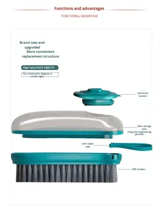 Cepillo de Limpieza Multifuncional al por Mayor, Dispensador de Jabón Portátil de Plástico para Ropa y Zapatos, Hidráulico para Lavandería a Mano - Product Image 6