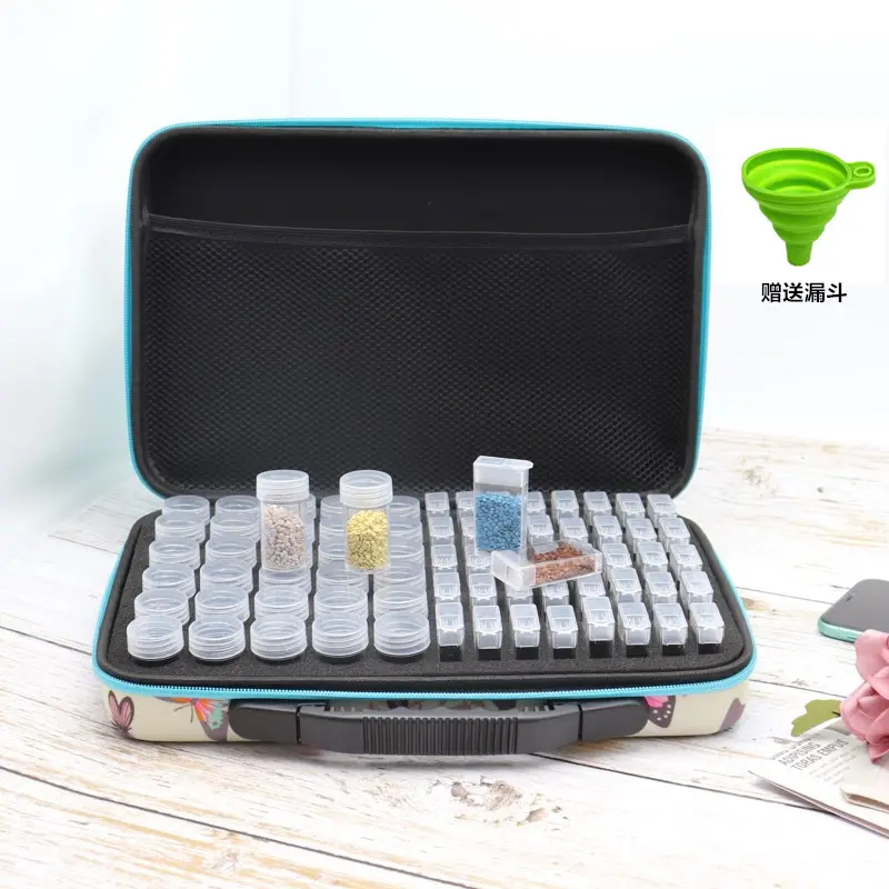 new butterfly design Diy Diamond Painting 60 70 80 Slots Storage Case with round and tic tac bottles