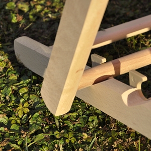 Silla de Playa Plegable de Alta Calidad Hecha en Italia, 3 Posiciones, en Madera de Haya Maciza con Tela Extraíble Betty Lux para Exteriores - Product Image 3