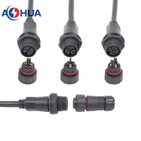Faisceau de câbles de lampadaire d'extérieur 300V 15A 3Pin prise femelle d'alimentation à connecteur de panneau mâle M20 prise de courant alternatif