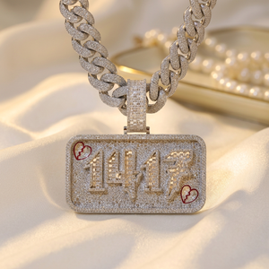 Collar con Colgante de Lujo Personalizado de Hip Hop, Plata 925, Letra 3D, Moissanita VVS, Chapado en Oro, para Hombre - Product Image 5
