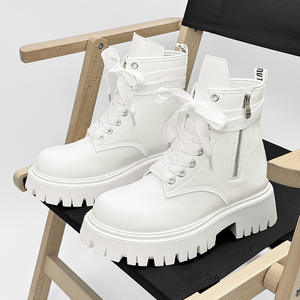 Nouvelles bottes pour hommes 2026, noires, en PU artificiel, montantes, imperméables, chaudes, <span class=keywords><strong>style</strong></span> britannique, <span class=keywords><strong>moto</strong></span>, travail, hiver - Product Image 5