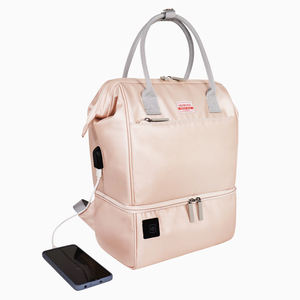 Bolsa Multifuncional para Mamá y Bebé con Capa Térmica, 26x17x38CM, Rosa y Azul, Poliéster + Película de Aluminio, con USB - Product Image 5
