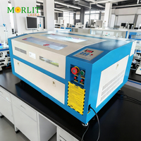 Machine de gravure laser de bureau compacte 40W Morlit Laser 4040, la plus récente et populaire, pour la fabrication de tampons en caoutchouc et la gravure sur bois