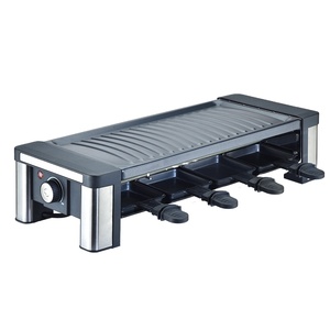 Grill électrique <span class=keywords><strong>Raclette</strong></span> d'intérieur sans fumée certifié CE pour 8 personnes, en acier inoxydable, <span class=keywords><strong>plaque</strong></span> antiadhésive, 1200W, usage domestique - Product Image 6