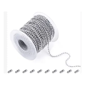 Metal bead chain necklace,stainless steel roller ball chain,2.4mm bead ball chain