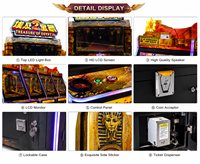 LECHUANG Machine d'arcade commerciale Penny Pusher en métal et plastique, jeu interactif à jetons avec récompenses, pour aire de jeux intérieure pour enfants, version anglaise