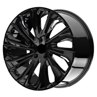 Jantes forgées sur mesure 19 20 21 pouces à rayons maillons noirs brillants pour tuning de voitures de sport, directement de l'usine, certifiées JWL VIA