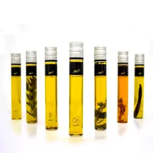 Customized Luxury 50 ml 100 ml 150 ml Tester Sample Trial Olive oil Liquor Wine Glass Tube with shrink film sleeve