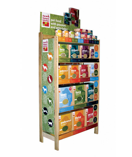 Modern Cardboard Floor Stand Display Racks for Pet Food & Grooming Accessories-Easy Assembly Storage — view 3