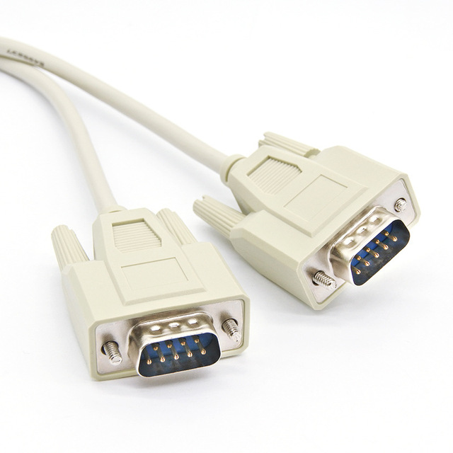 DB9 Male to Male RS232 Terminal Connector Cable PVC Insulated Serial Port Connection Line Data Wires & Cable Assemblies