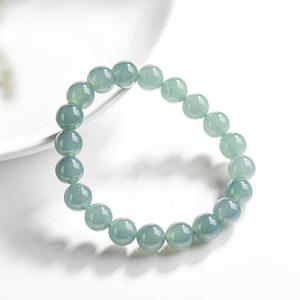 หยกธรรมชาติสีน้ำเงินหยกน้ำ สร้อยข้อมือ UNISEX เรียบง่าย แฟชั่นทั่วไปสำหรับผู้ชายและผู้หญิง ขายส่ง C054 - Product Image 1