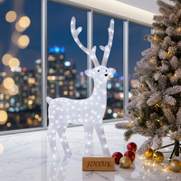 Warmweiße Acryl Moderne LED-Hirsch-Vorhang-Lichterkette IP44 Wasserdicht Umweltfreundlich Ungiftig Weihnachten Fenster Außenbereich Garten