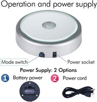 Support d'affichage rond personnalisé OEM avec base lumineuse LED multicolore, alimenté par USB, pour lampe en cristal et décoration artistique en verre 3D