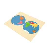 Outil éducatif Montessori pour apprendre à compter la géomantique, jouet, outils d'enseignement, Puzzle, Globe du monde, carte de l'océan et de l'alphabétisation