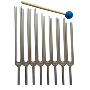 Kit de diapasons 8-en-1 pour chakras (126,22-272,20 Hz) avec marteau vibrant et chiffon de polissage – Instrument de guérison par vibration en gros - Product Image 1