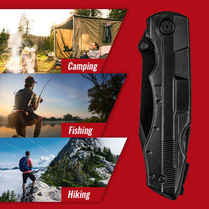 <span class=keywords><strong>HR</strong></span> acier inoxydable couteau pliant filet couteau bateau de pêche accessoires de pêche avec poignée facile à transporter Camping coupe de viande - Product Image 3