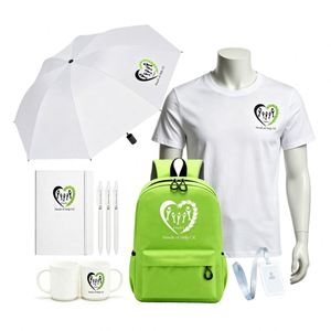 Ensemble promotionnel d'articles d'image de marque personnalisés avec logo : T-shirts, sacs à dos, carnets et mugs pour entreprises et marketing - Product Image 1