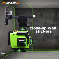 MUFASHA Niveau laser vert 4D 16 lignes, outil de nivellement automatique rotatif 360° pour murs et sols, niveau laser croisé T123