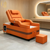 Chuque Lit de lavage et de massage capillaire pour spa, Station de pédicure avec vapeur, Hydrothérapie capillaire SPA, Lit de shampoing pour massage thaïlandais