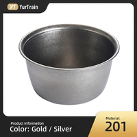 Piring Kecil Emas Stainless Steel Grosir, Mangkuk Celup Food Grade untuk Saus, Selai, Sushi, Sup, Bumbu, Sajian Selada